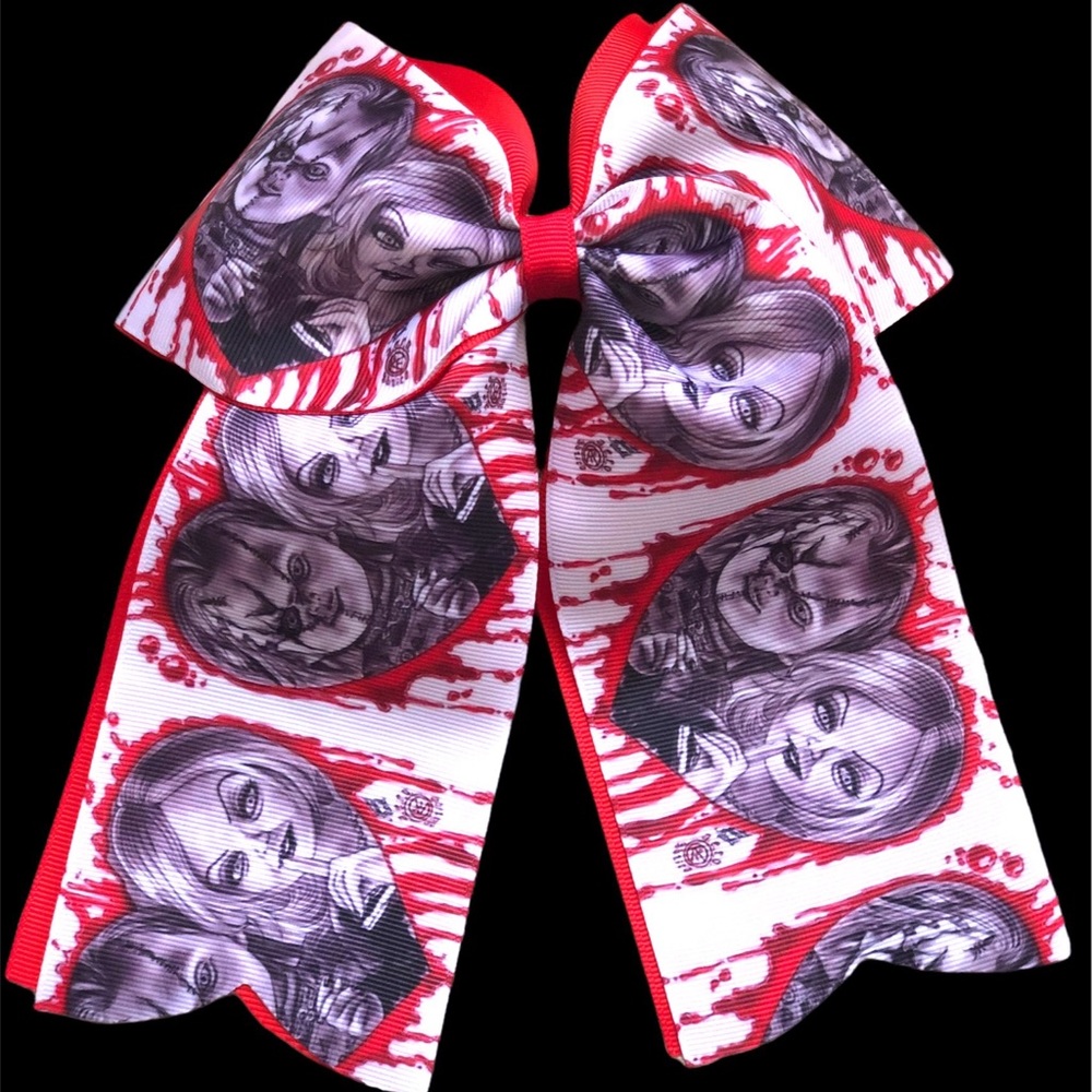 CHUCKY + TIFFANY MEGA HAIR BOW HALLOWEEN HORROR